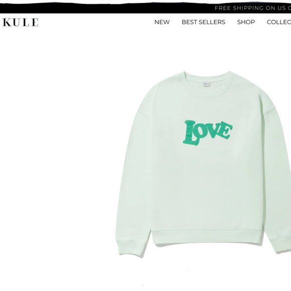 Brand New Women's KULE Oversized 70's Love Sweatshirt - Picture 7 of 12